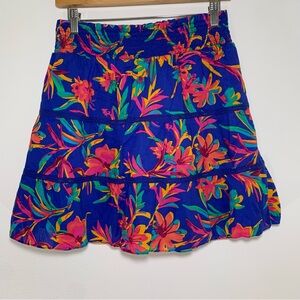 J. Crew Vibrant Floral Mini Skirt